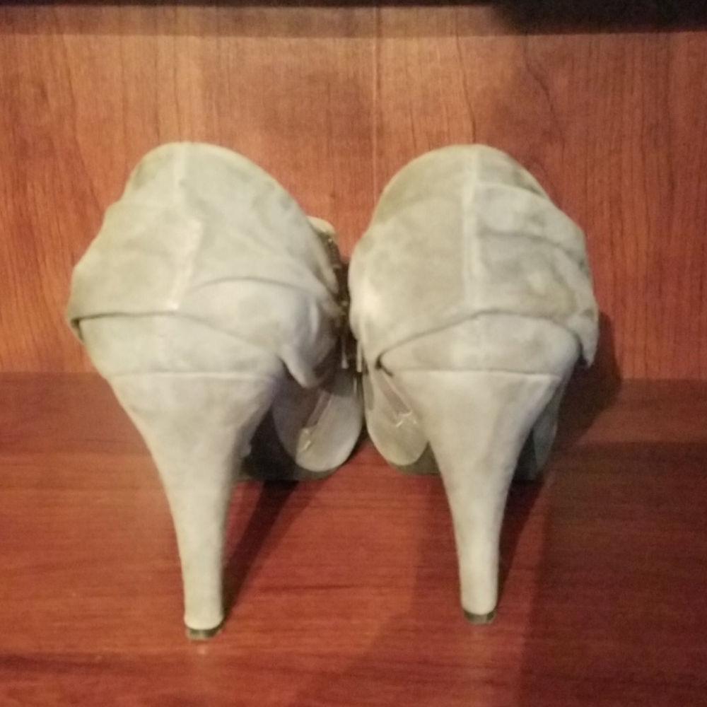 Gray Suede Booties - image 3